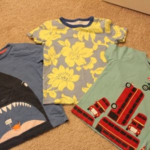 3 Mini Boden Boys short sleeved shirts size 3-4